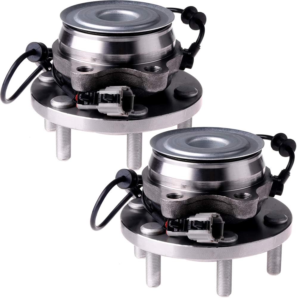 515064 [2WD/RWD Only] Front Wheel Bearing and Hub Assembly For 2005-2013 For Nissan Frontier 2005-2012 For Nissan Pathfinder 2005-2013 For Nissan Xterra 6-Lug with Wheel Speed Sensor 2 Pack