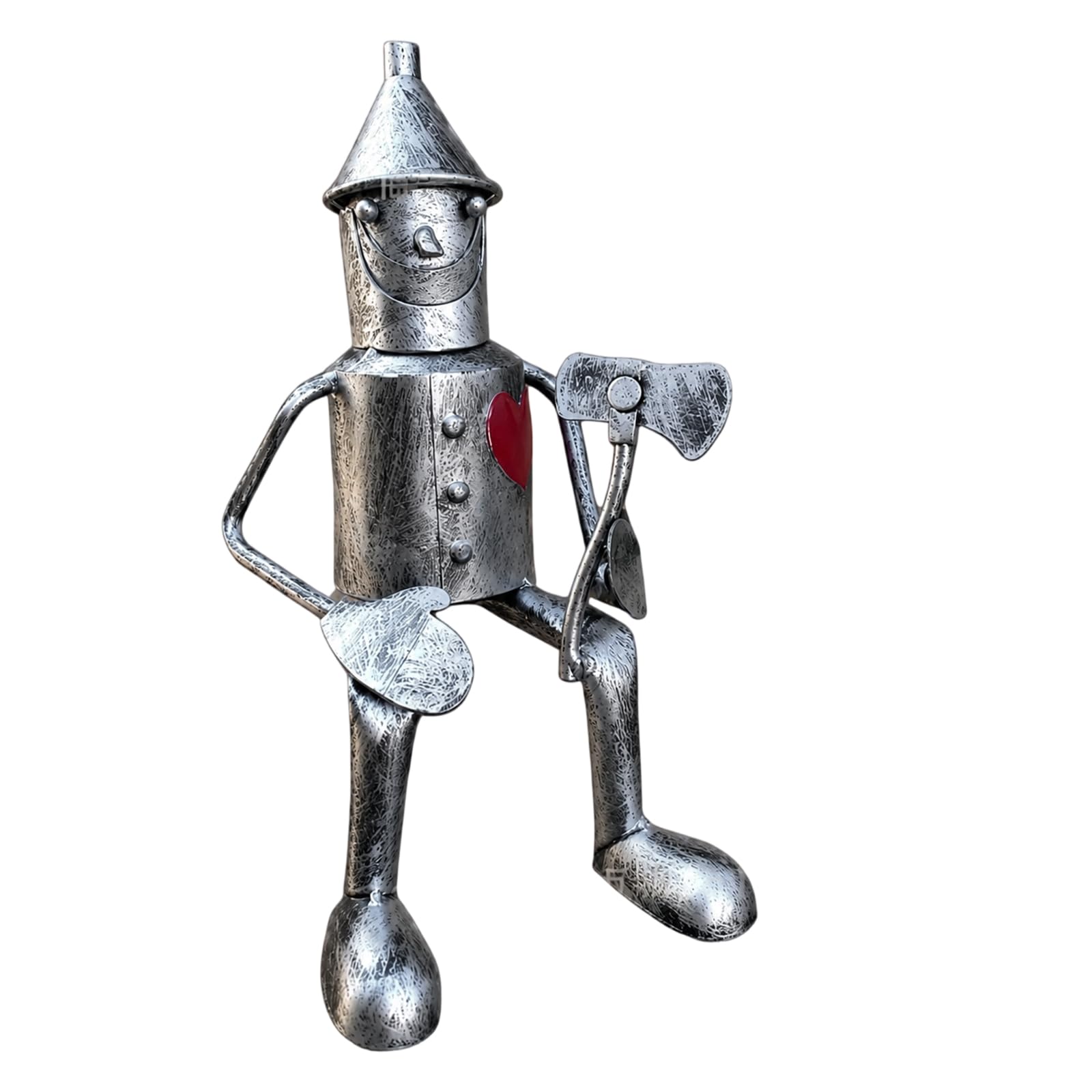 QhgPnt 10th Wedding Anniversary Tin Gifts Metal Soldier Statue, 10 Year for Him, Iron Desktop Ornament for Office Desk and Bookshelf Decor (Mini Sitting (22cms))