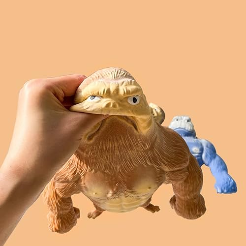 Miniatura 7 de Gorila de goma elástica rellena de arena con pegamento, juguete de descompresión suave de látex Gorilla, juguete de descompresión elástico de alta