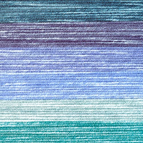 Image of Lion Brand Yarn, Mandala Ombre Variegated Yarn for Crocheting, Knitting, and Crafts, Mantra, 1 Pack, Soft, Acrylic Fiber for Cozy Blankets, Worsted Weight Sweaters and Colorful Shawls