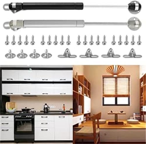 Miniatura 8 de Paquete de 2 soportes de gas de 100N22.5 libras, puntales de gas de 10 pulgadas para gabinetes, tapa pesada, resorte de gas para soporte de