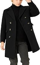 Haloumoning Boys Dress Coats Double Breasted Trench Coat Winter Pea Coat with Pockets 5-14 Years