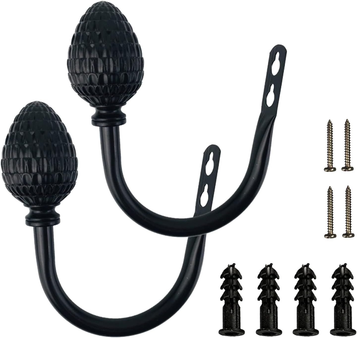 Decorative Hook Accessories Living Room U Shape Curtain Holdback Hotel Drapery Wall Window Holder Metal (Color : E, Size : 1) (E 1)