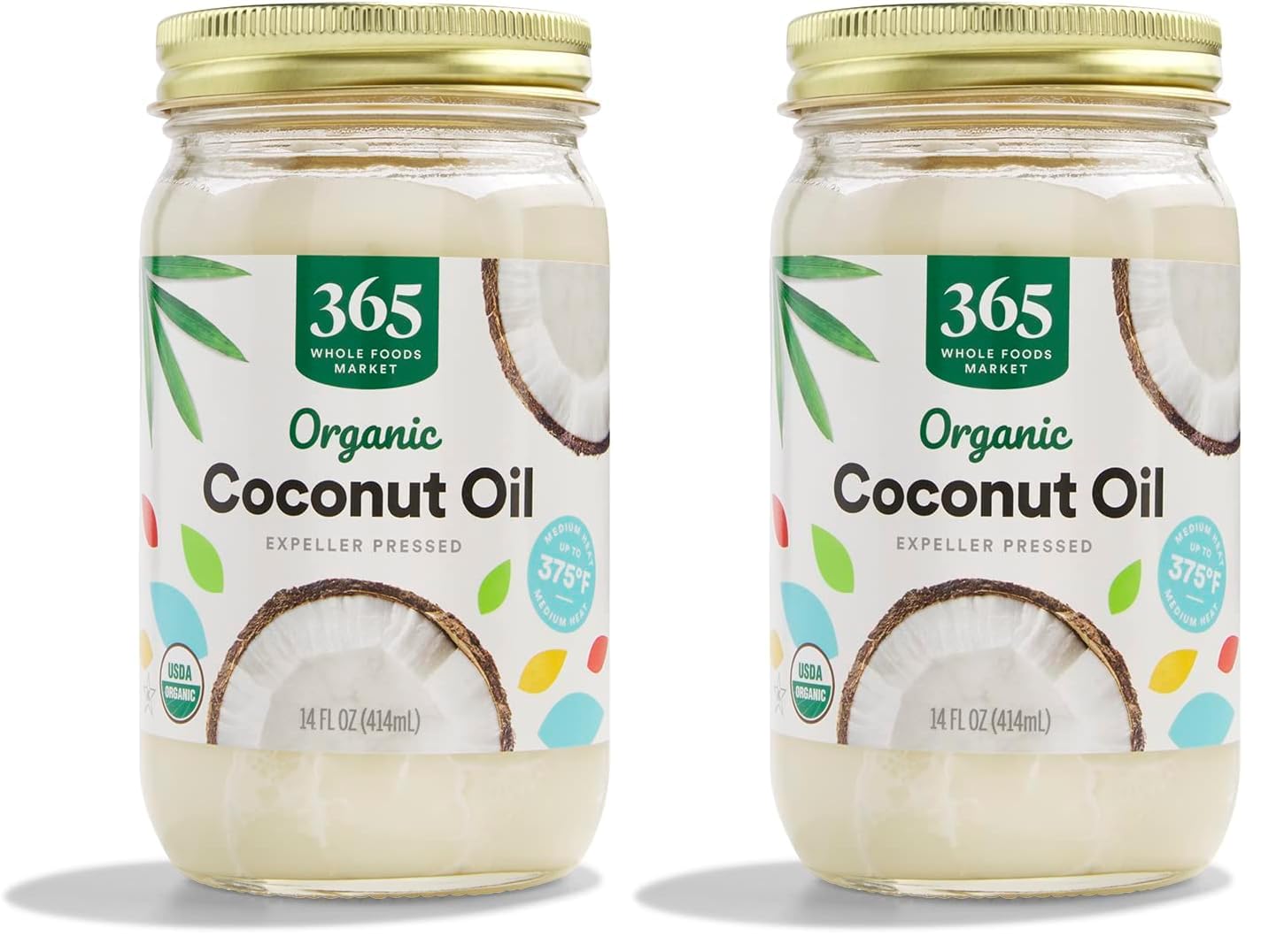 Amazon.com : 365 by Whole Foods Market, Organic Refined Coconut Oil, 14 Fl  Oz (Pack of 2) : Grocery & Gourmet Food