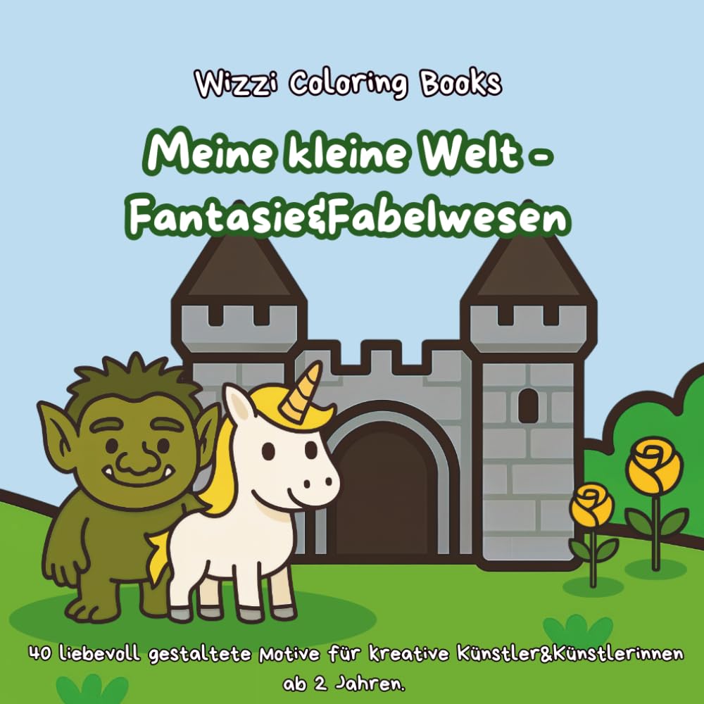 Meine kleine Welt - Fantasie&Fabelwesen: 40 liebevoll gestaltete Motive für kreative Künstler&Künstlerinnen ab 2 Jahren. (Meine kleine Welt - Malbuchreihe für Kinder ab 2 Jahren)