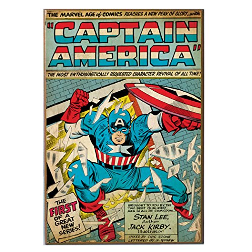 Silver Buffalo MC5736 Captain America New Series Comic Book Cover Wood Wall Art