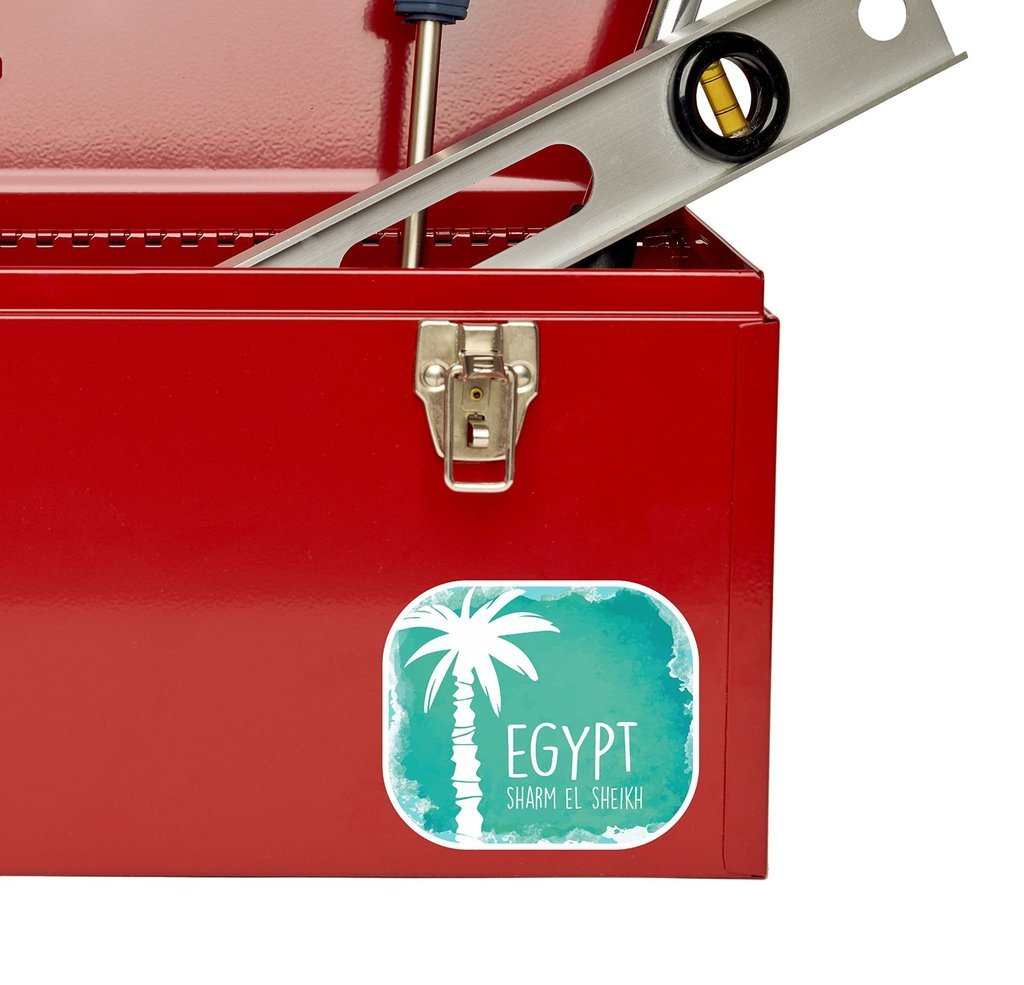 2 x 10cm/100mm Sharm el Sheikh Egitto adesivo vinile adesivo da viaggio per portatile auto bagagli iPad segno divertimento #6506