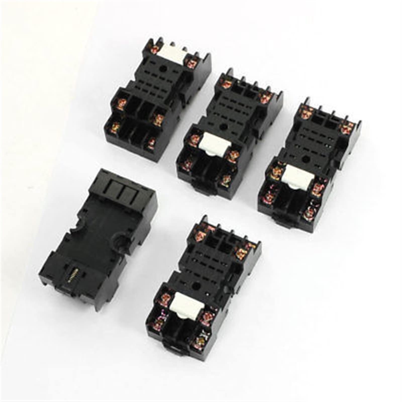 Support de Base de Relais PYF08.5A pour Rail DIN 35mm - Socle de Remplacement 8 Broches Lot de 5