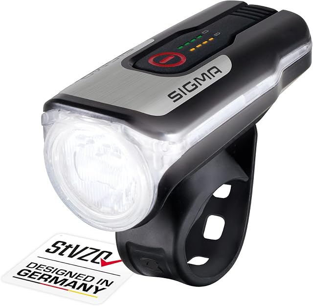 Sigma Sport Unisex  reflektor przedni dla dorosłych Aura 80 USB, czarny, rozmiar uniwersalny