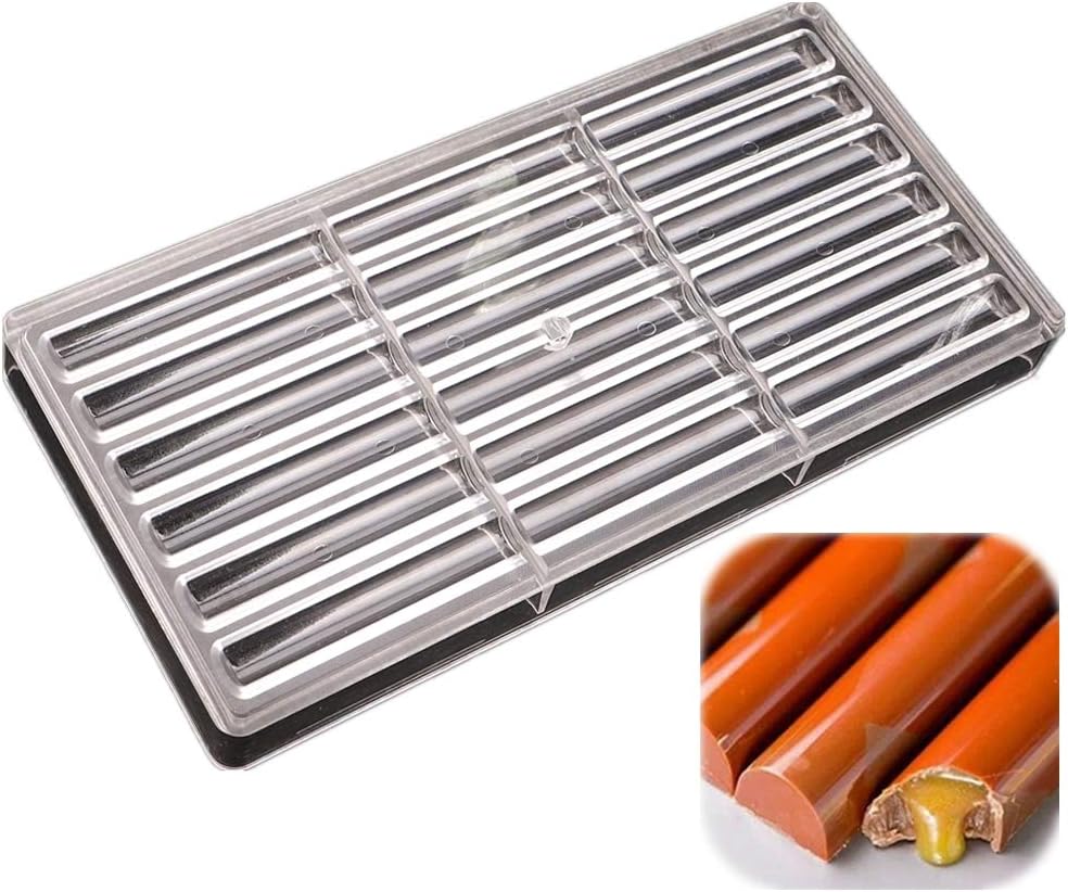 18 cavities long sticks shape polycarbonate PC chocolate mold candy fondant ice cube mould baking moldes DIY bakeware supplies