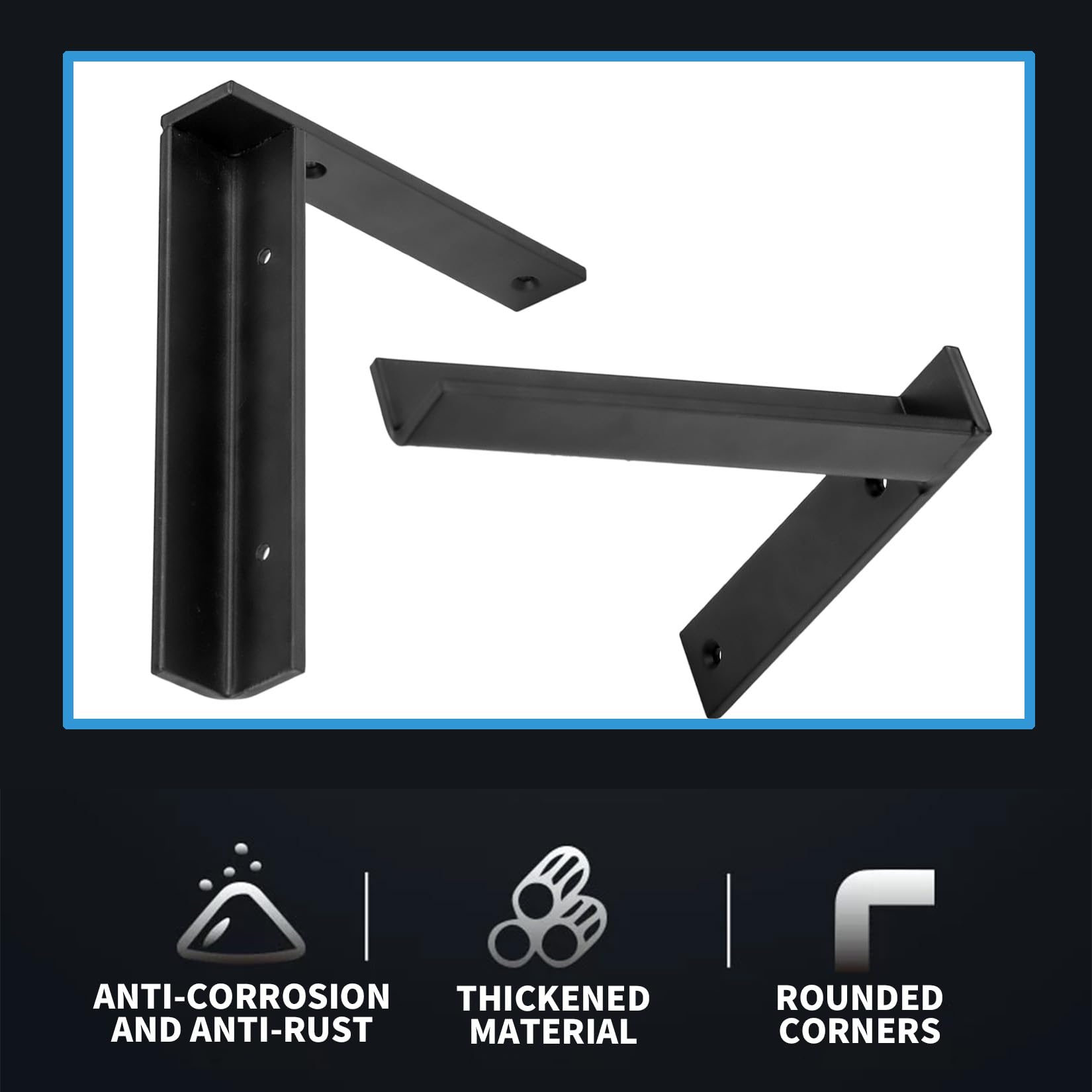 zrfgbxim 2 Pcs Shelf Brackets Heavy Duty - Image 3