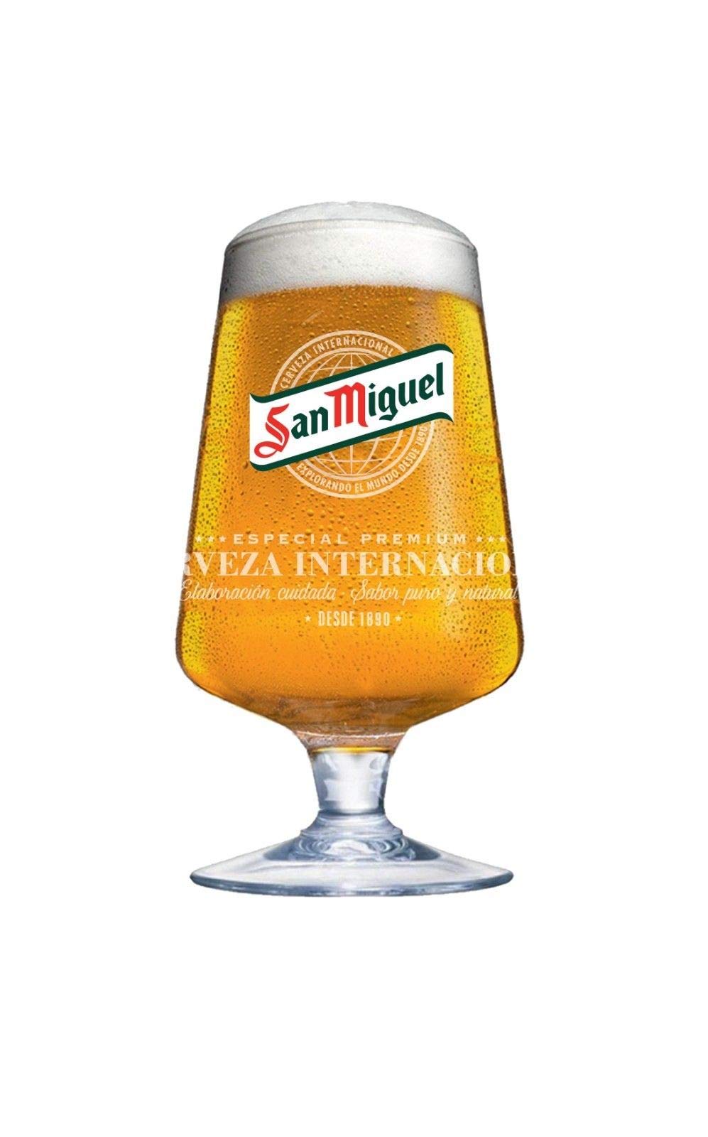 San Miguel Personalised Engraved Half Pint Stemmed Beer Glass Gift Boxed - Enter Your Own Custom Text