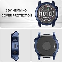 Vista 6 de Funda compatible con Garmin Fenix 7/Fenix 7 Solar Smart Watch, TPU resistente a los arañazos (no compatible con Fenix 7S/7X)