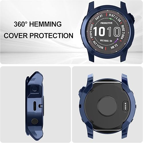 Miniatura 6 de Funda compatible con Garmin Fenix 7Fenix 7 Solar Smart Watch, TPU resistente a los arañazos (no compatible con Fenix 7S7X)