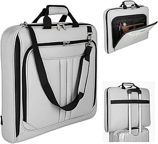 Handcuffs Convertible Garment Storage Bag for Travel, Foldable Bag with Shoulder Strap, Carry On Garment Duffel Bag for Me...