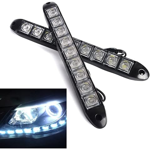 New_Soul 12V 9 LED Car Daytime Running Lights Cover