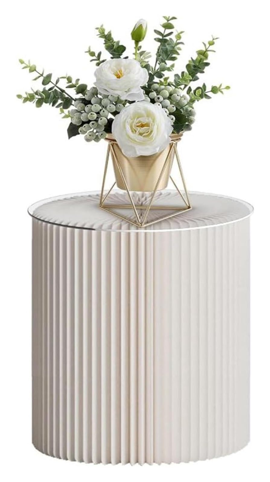 CXGfdghD plinth， Foldable Cardboard Column Roman Display Pillar, Round Cylinder Dessert Table For Birthday Party Decoration(30X40CM)