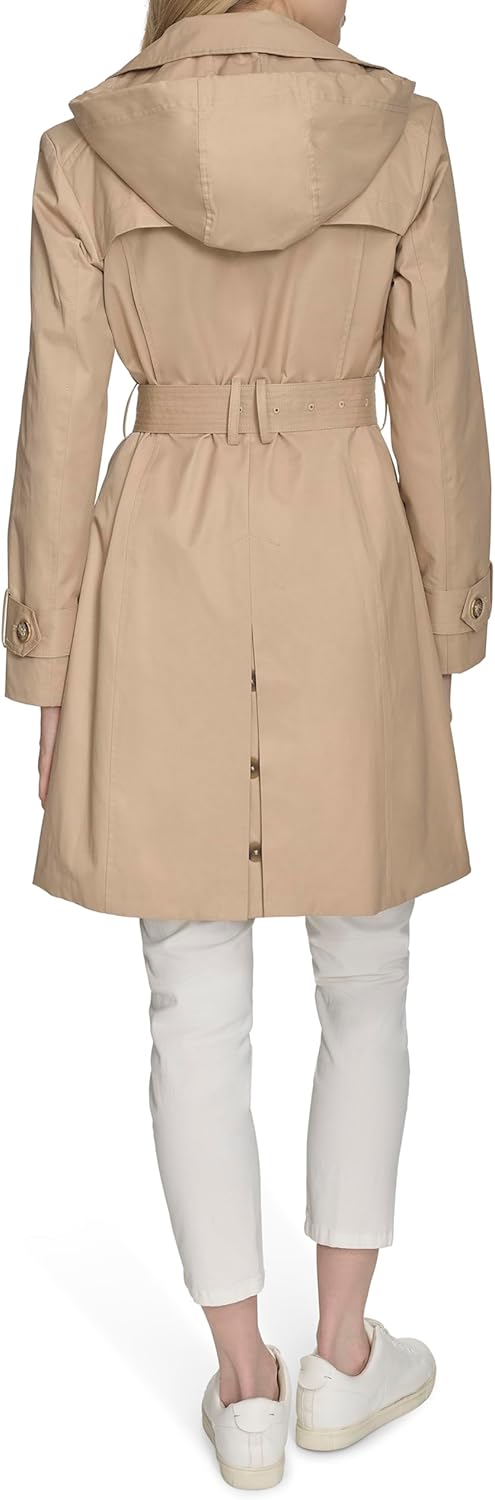 Cole Haan Women's D/B Trench With Hood Classic Jacket - Image 5