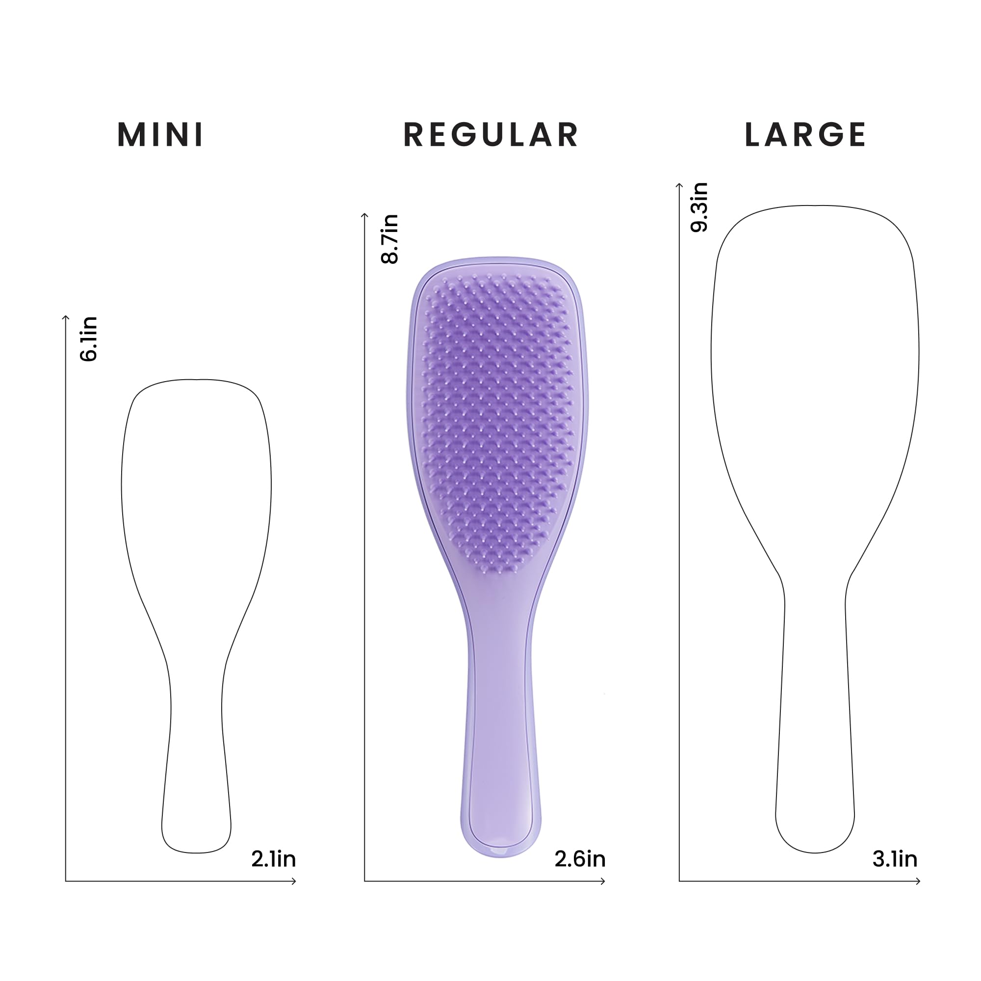 Tangle Teezer Naturally Curly Ultimate Detangler do włosów kręconych 3C-4C - dwupoziomowe ząbki formują loki i redukują puszenie - Fioletowa pasja