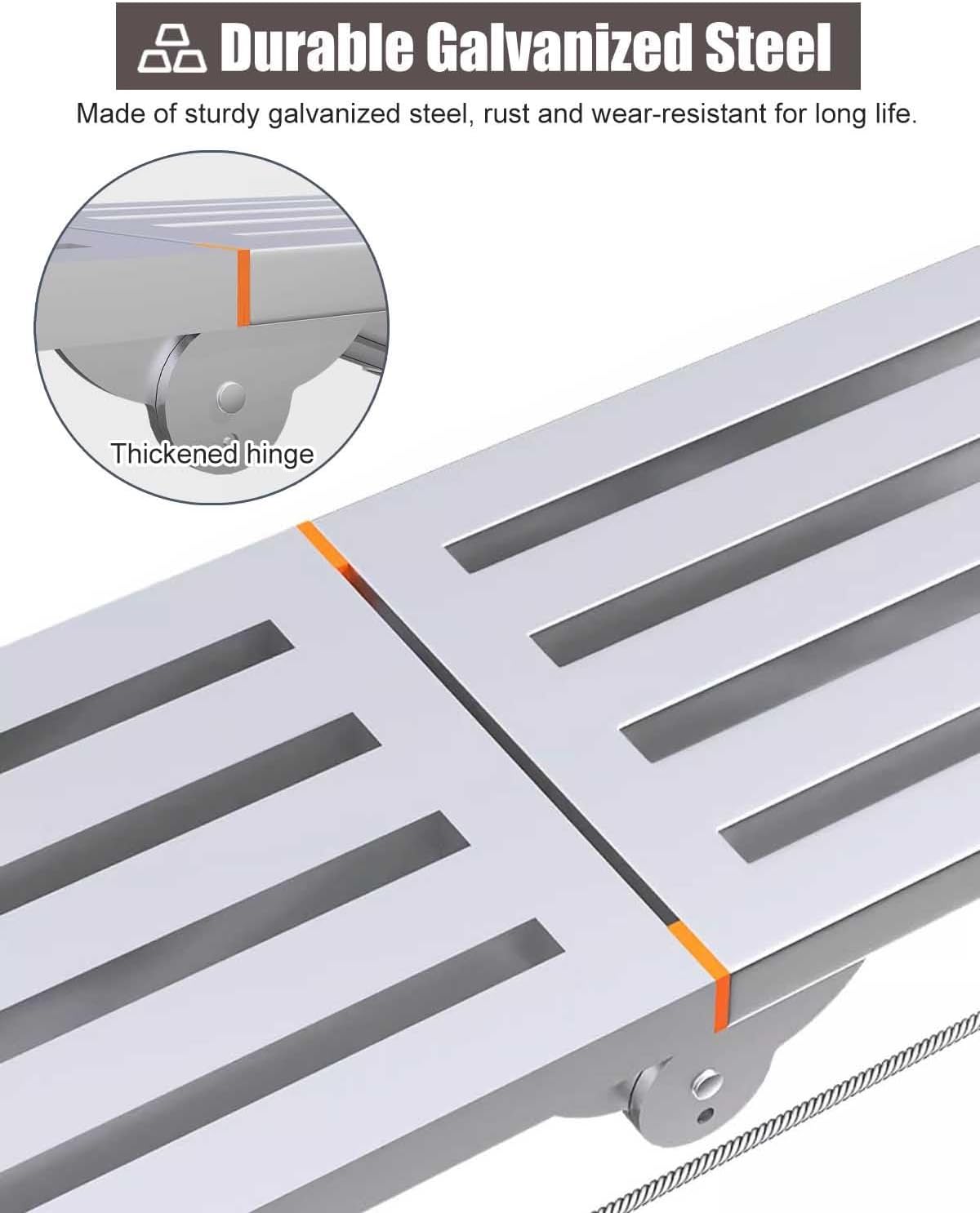 Work Platform Foldable Scaffolding Ladder Platform, Portable Workbench Kit with Non-Slip Foot Pad, Maintenance Work Scaffold Table for Painting/Cleaning/Mural(140x40cm