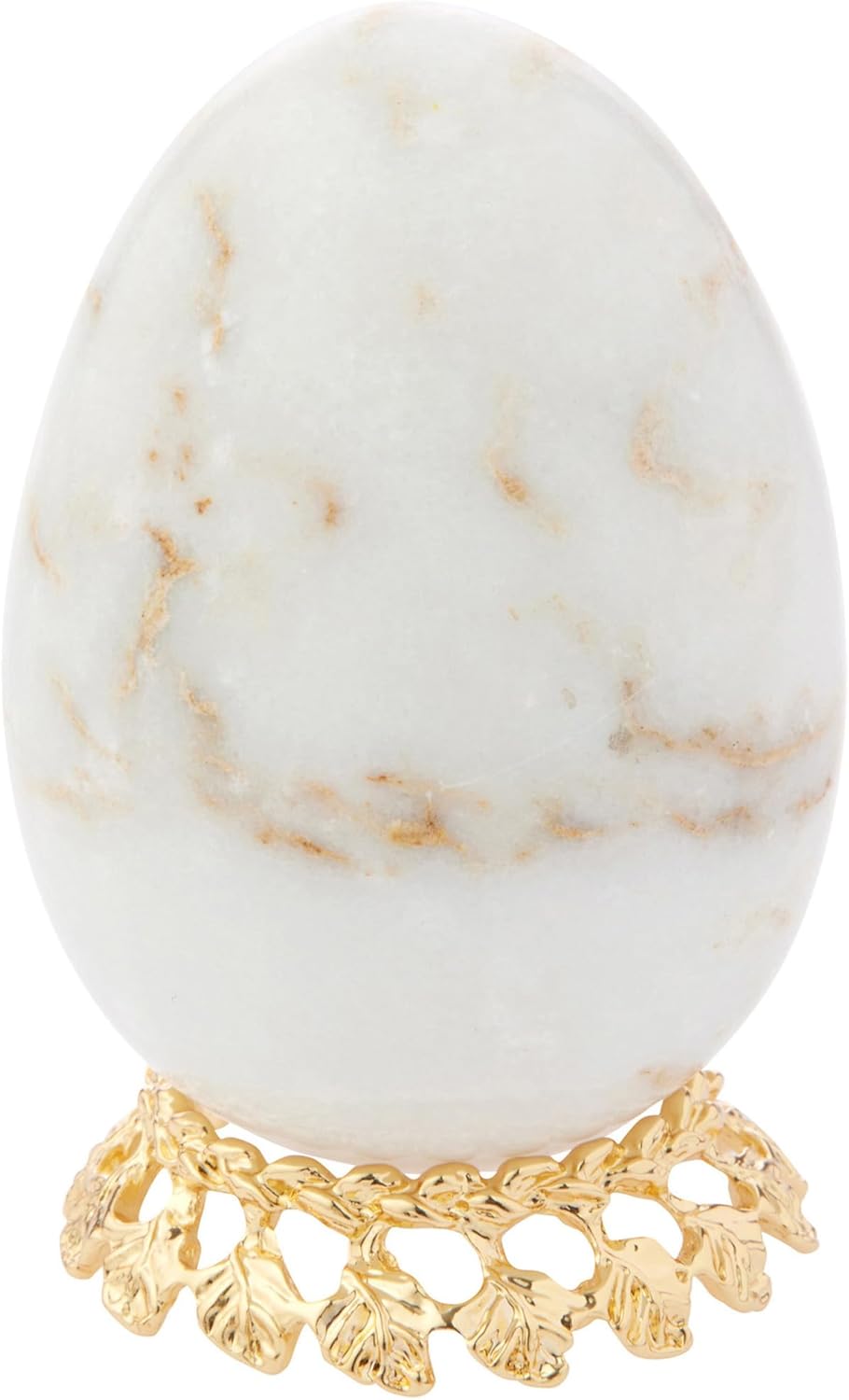 Bard's Gold-toned Egg Stand/Holder, Leaf Motif, 1.125" Diameter, Pack of 6