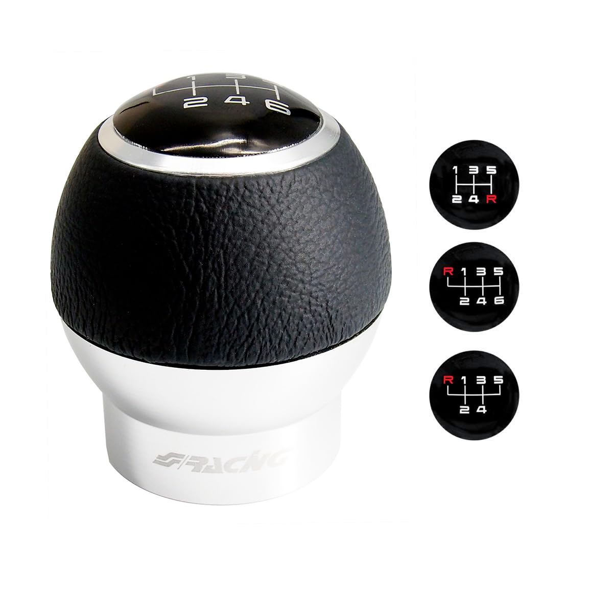 Simoni Racing Gear Knob Special Hype - Black/Chrome (for reverse lock-out)