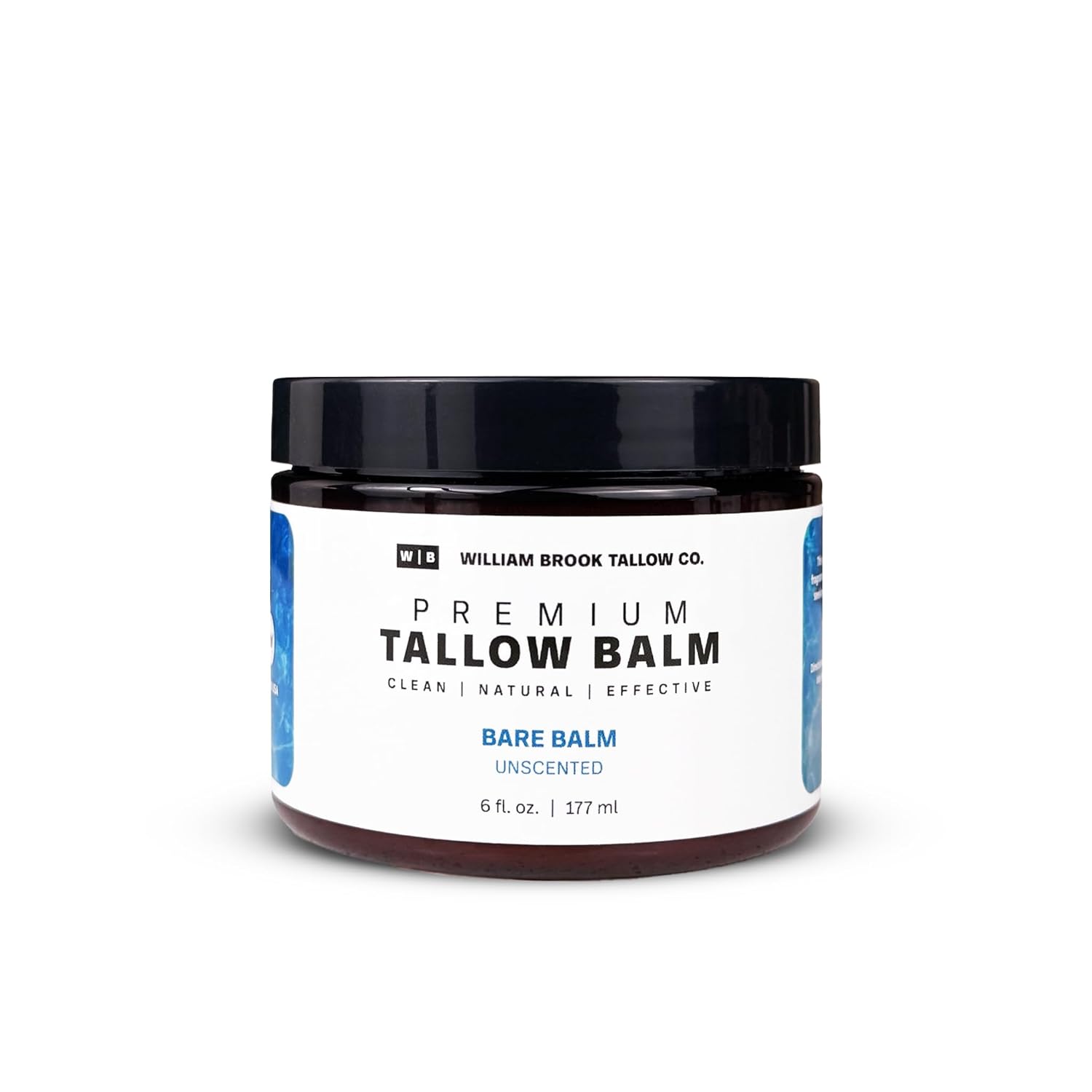 Bare Balm Unscented Whipped Tallow Balm – Natural Moisturizer for Face & Body – Fragrance-Free Cream for Dry, Sensitive, or Eczema-Prone Skin – Pure, Premium Tallow & Olive Extract – 6 oz