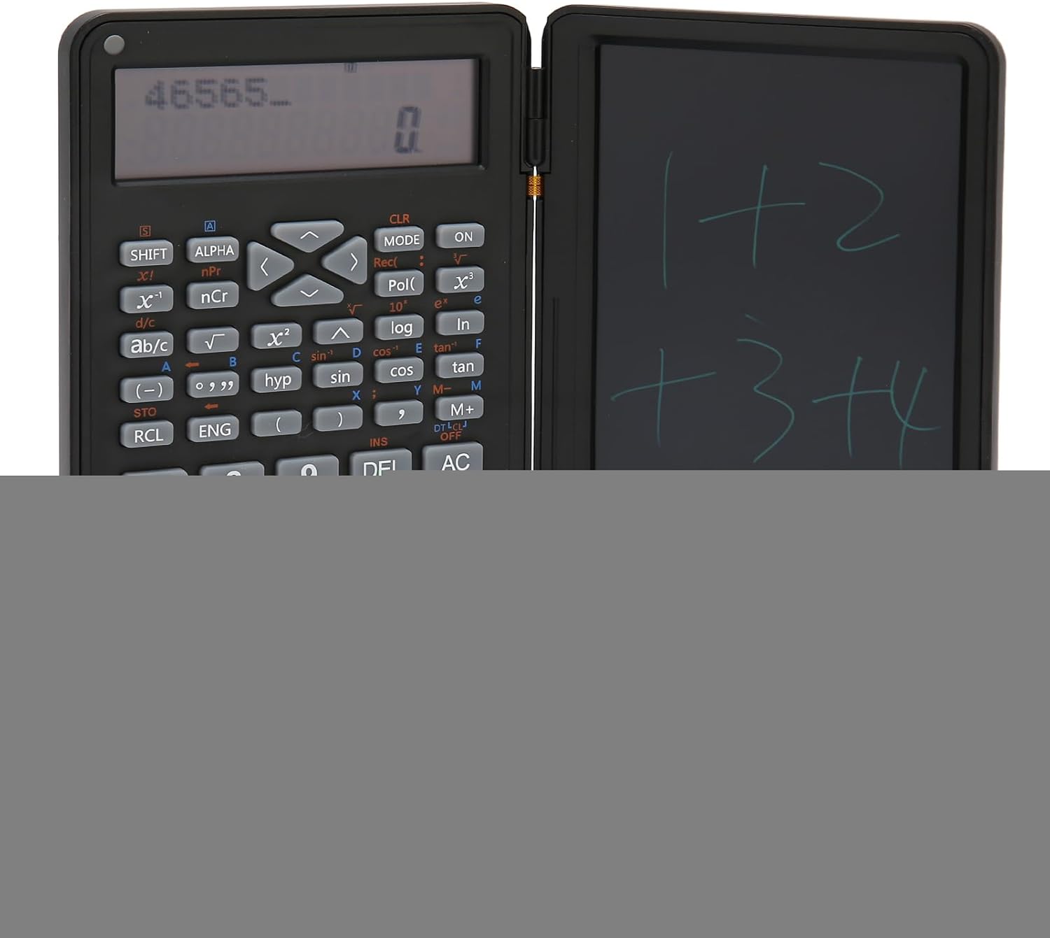 Amazon.co.jp 科学計算機 折りたたみ式 液晶パネル メモ帳付き電卓 消去機能付き メモ帳/手書きペン付き オフィス 学生 職場