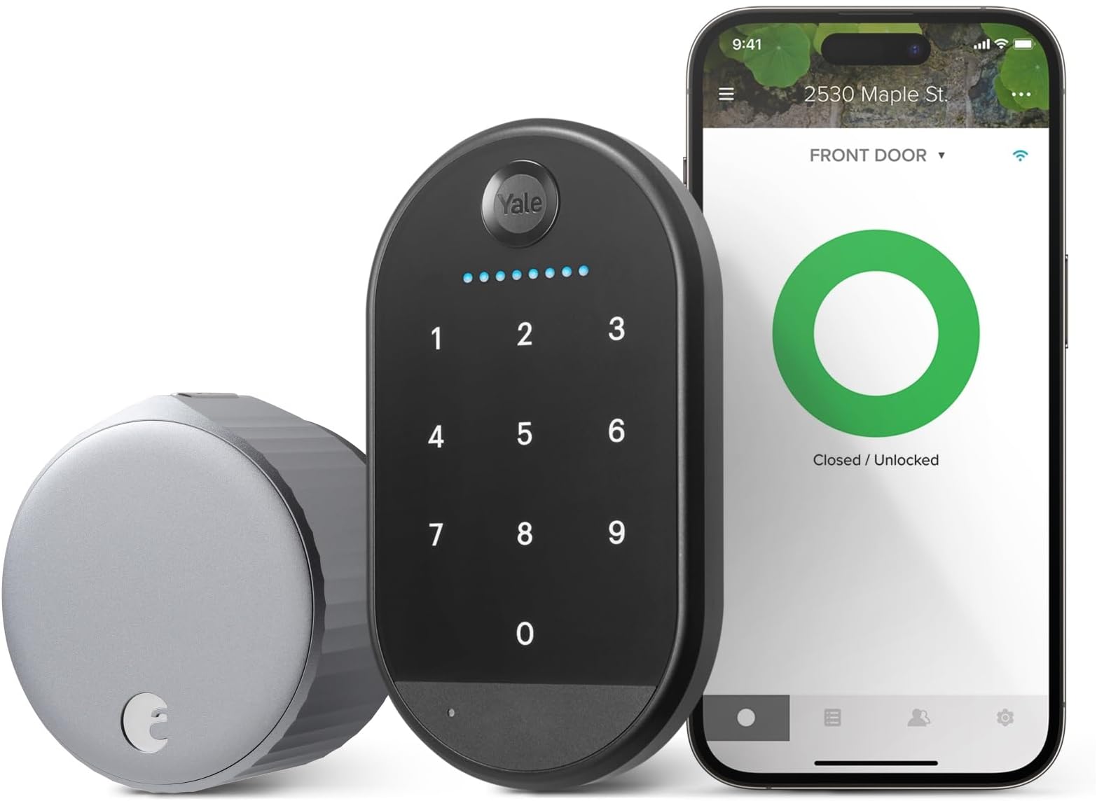 August Wi-Fi Smart Lock with Keypad, Silver