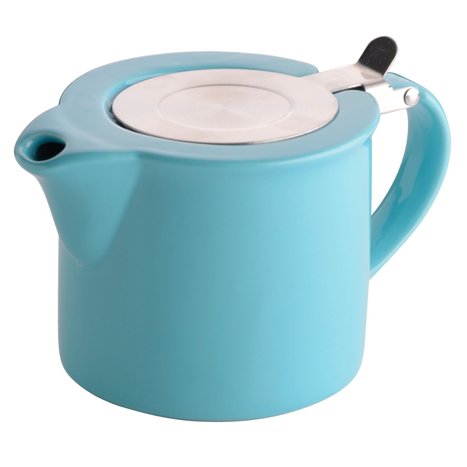 Infuse - Ceramic Teapot I Blue 500ml Tea Infuser with Stainless Steel Clasp Close Lid I Quality Glazed Stoneware Teapot for Tea Brewing, Gift Boxed Packaged