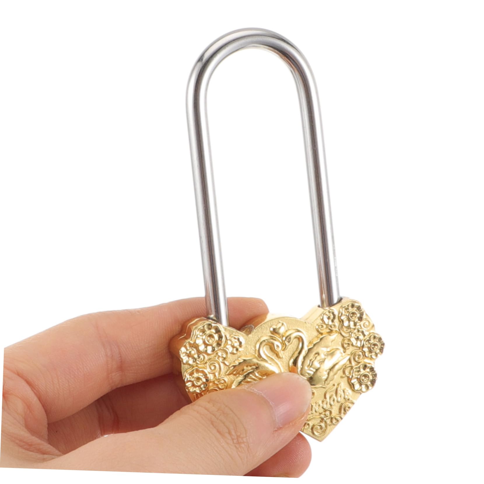 HOMSFOU 3stücke Vintage Liebesschloss Metall Mit -muster Dekorativer -padlock Für Tragbar Und Vielseitig Einsetzbar Für Hochzeiten Und Valentinstag
