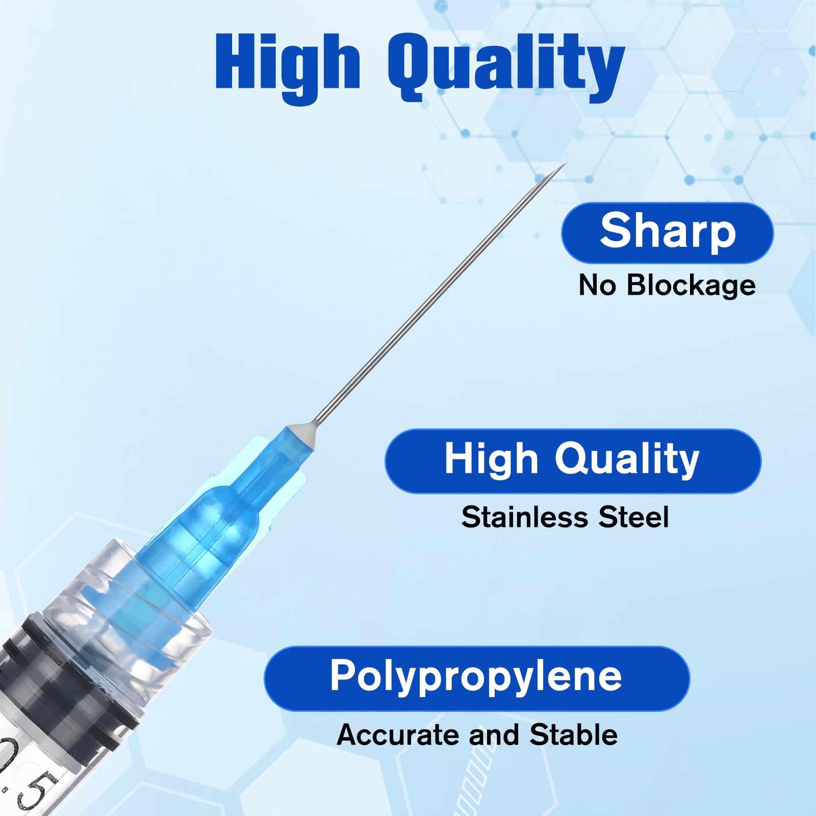 100 Pack 3ml with 23 Ga 1 Inch Lab Luer Lock Syringe — Amazon image 4