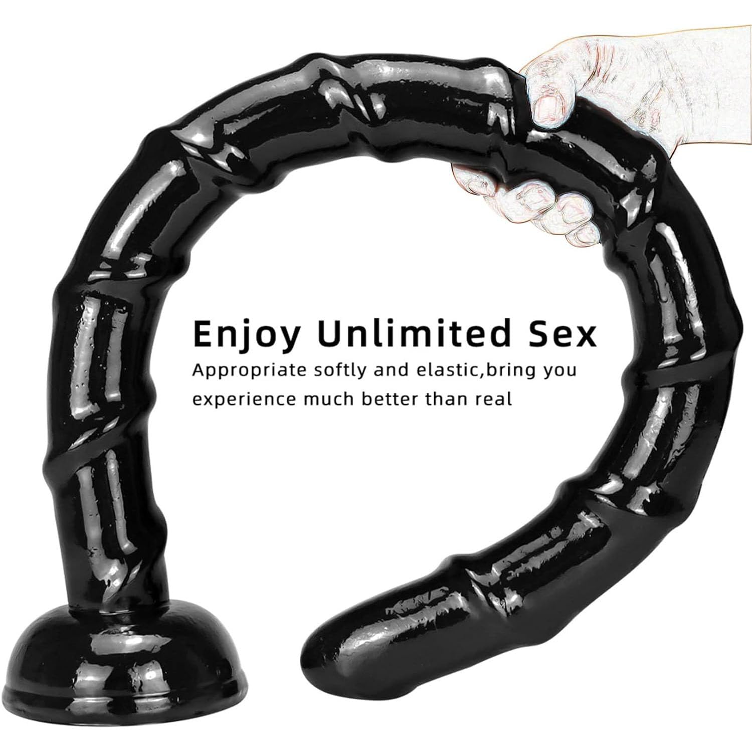 Dildo Anale XXL Super Lungo 85 Cm Fallo Realistico Con Base A Ventosa Per Principianti Anali, Plug Anale In Silicone Butt Plug Ano Vaginale Masturbazione Grande Giocattolo Anale, Nero