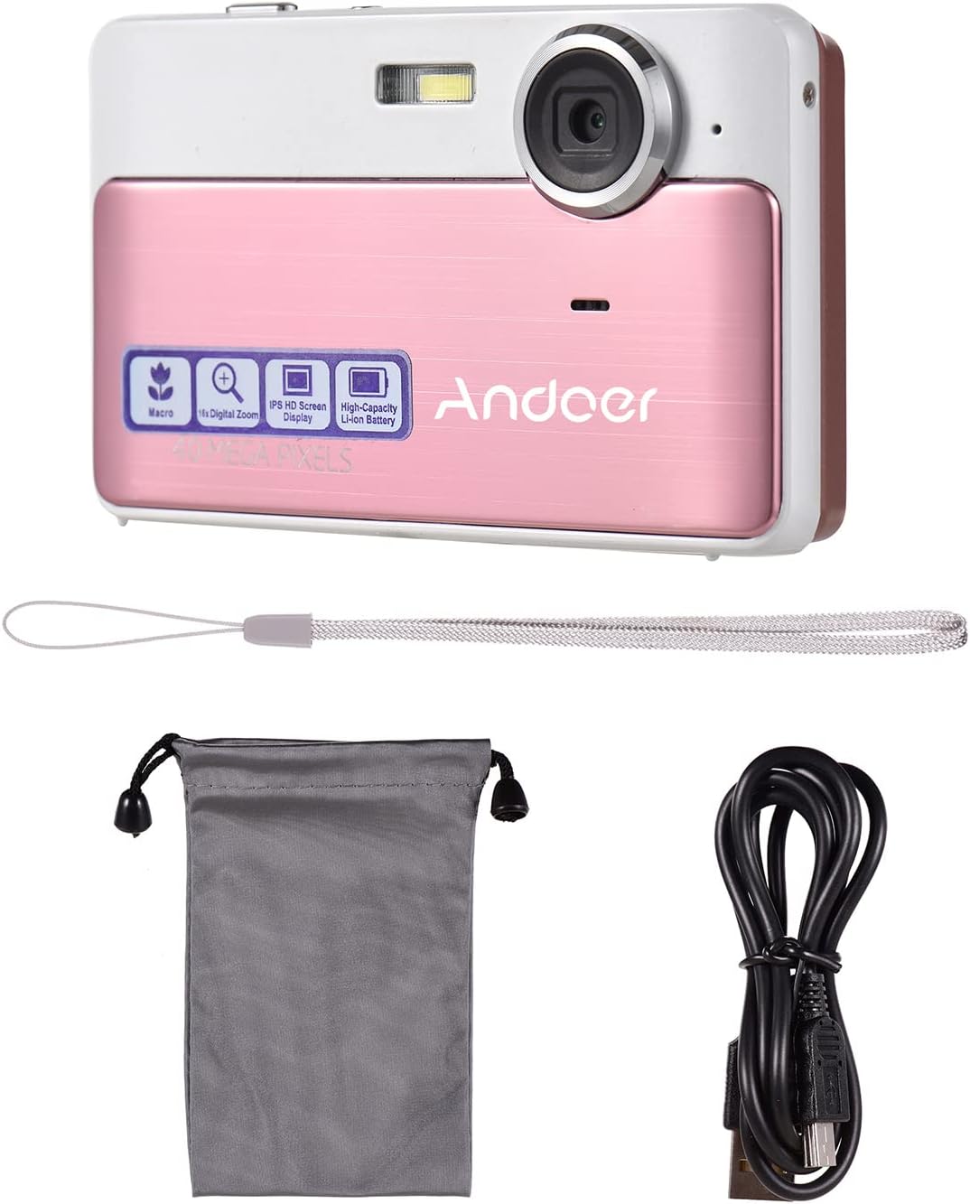 Contents of the Andoer Digital Camera package