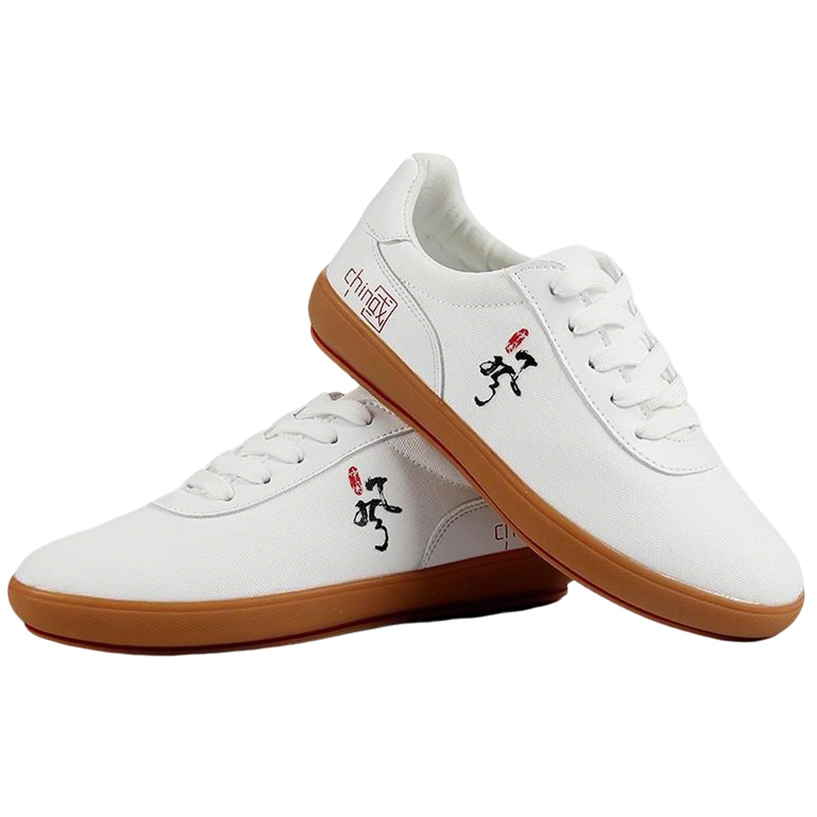 Zapatos de artes marciales de lona con suela de goma en blanco talla 39