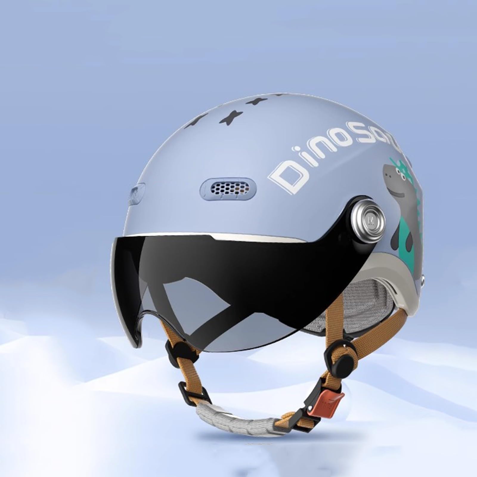 Casque De Moto Pour Jeunes Enfants, Casque De Scooter Électrique À Visage Ouvert, Casque De Vélo De Rue Avec Visière Solaire Casque Rétro Demi-Casque Pour Garçons Et Filles 2 À 14 Ans I,48-55CM