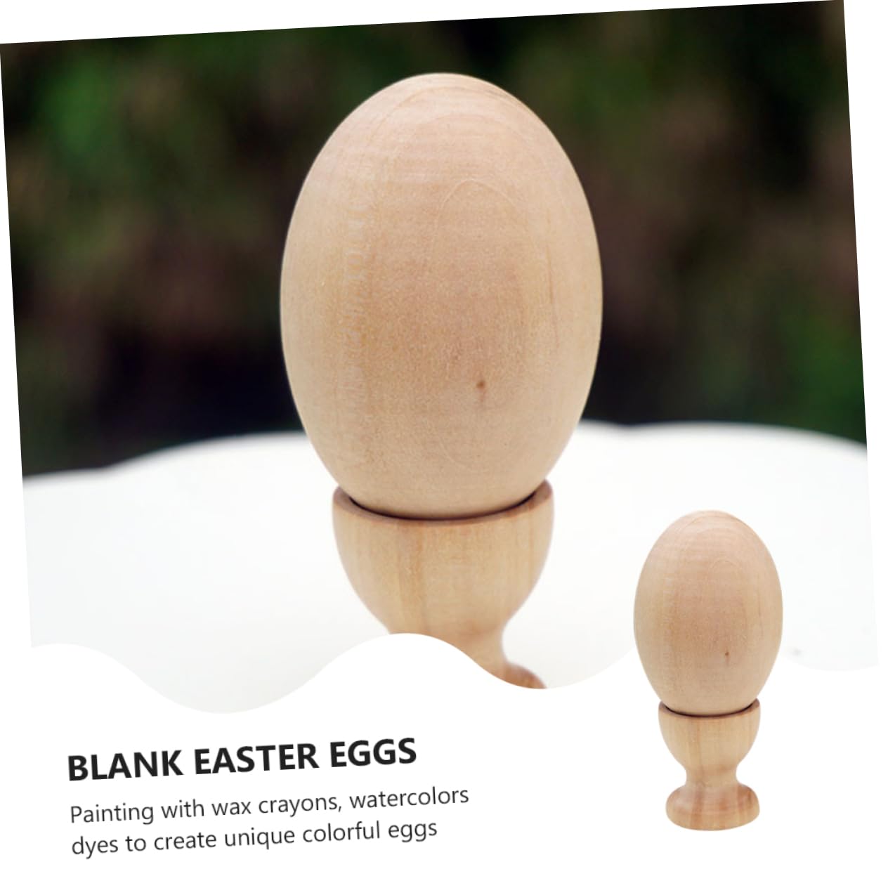 Toyvian 16sets Uova Di Legno Per Decorazioni Pasquali Kit Con Supporti Uova Simulazione Per Attività Creative e Decorazioni Di Halloween e Natale