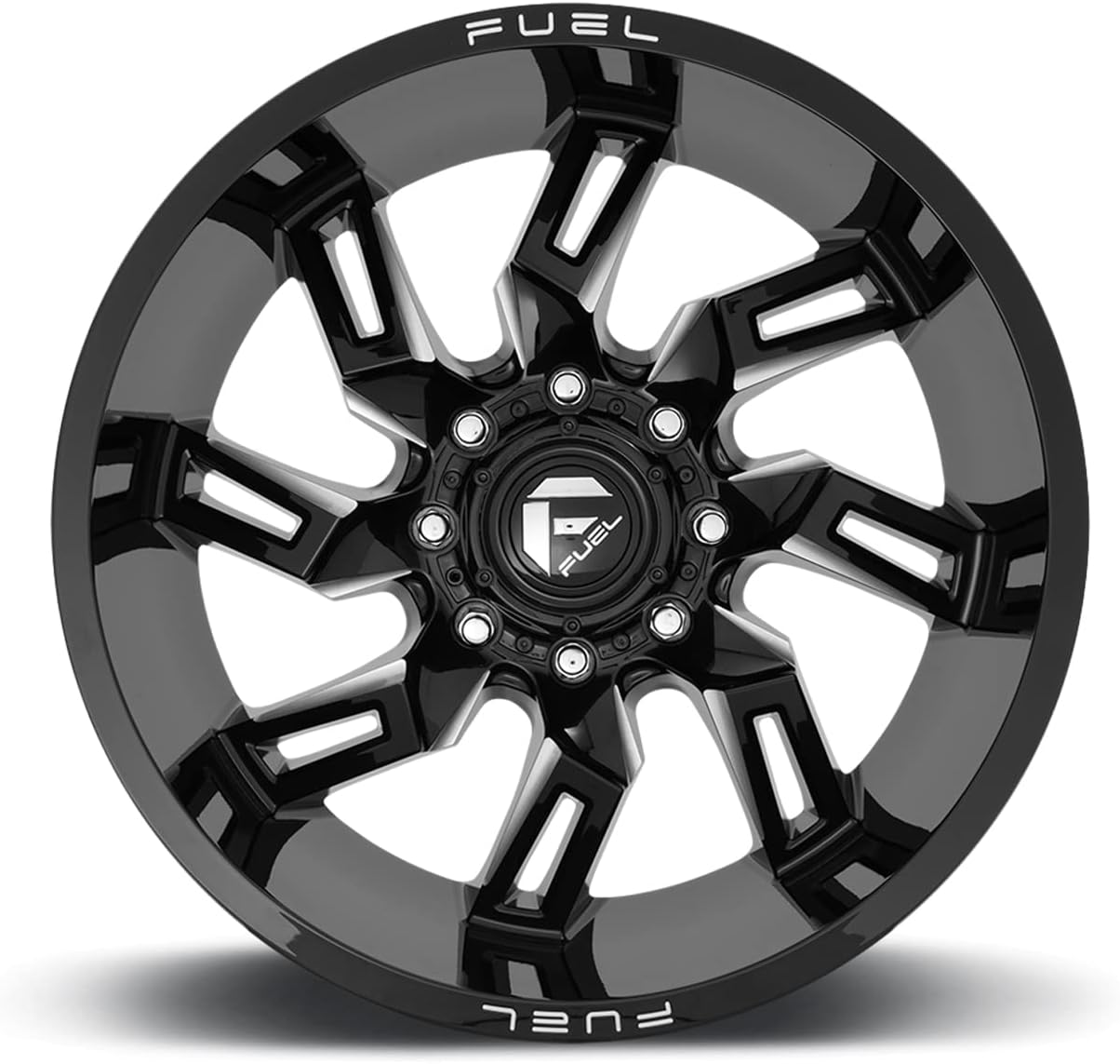 FUEL 1PC Lockdown 20x10 6x135.00 Gloss Black Milled (-18mm)