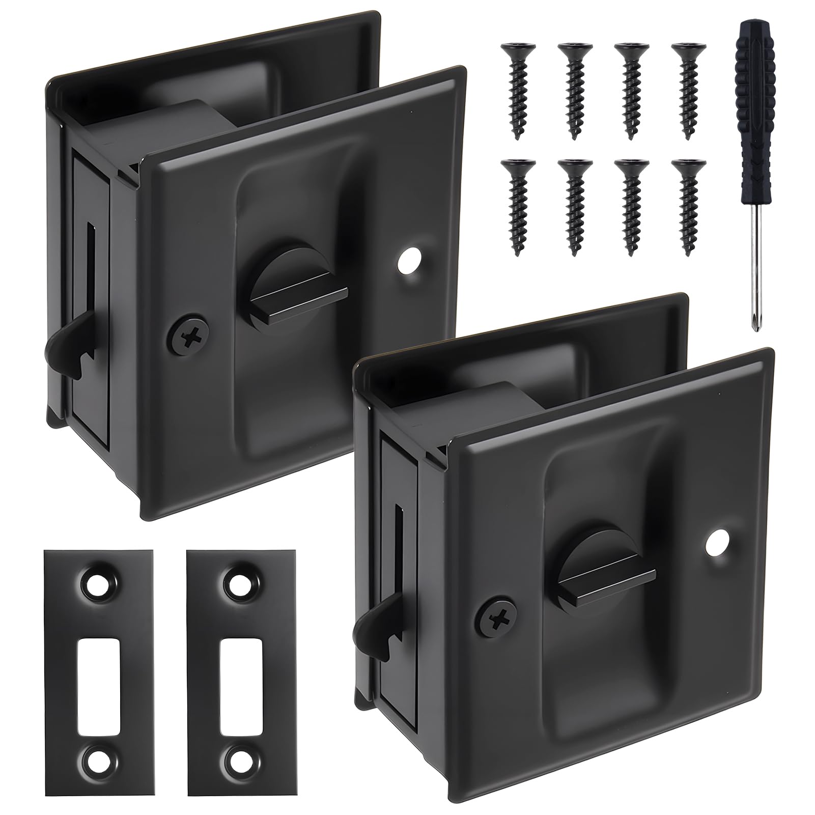 Verrous de porte coulissante en acier inoxydable pour porte à galandage de 3,5 à 4,5 cm