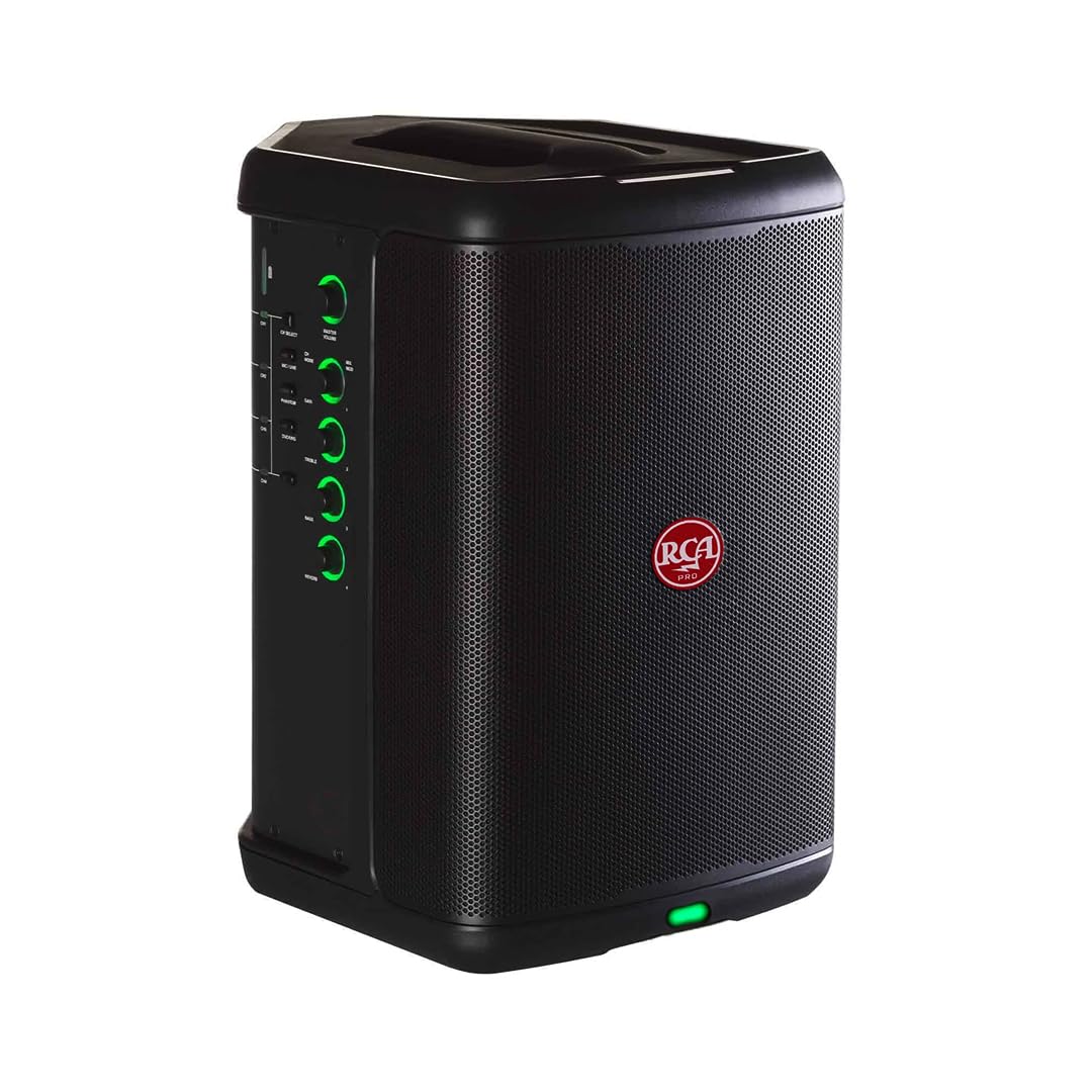PLS-1 Akku-Lautsprecher, Mikrofon, Ständer, Tasche, 20,3 cm Tieftöner, 4-K Mischpult, 10 Stunden Akku, 120 W | Hochzeiten, Karaoke, Trivia, Outdoor, Poolside | Bluetooth, True Wireless