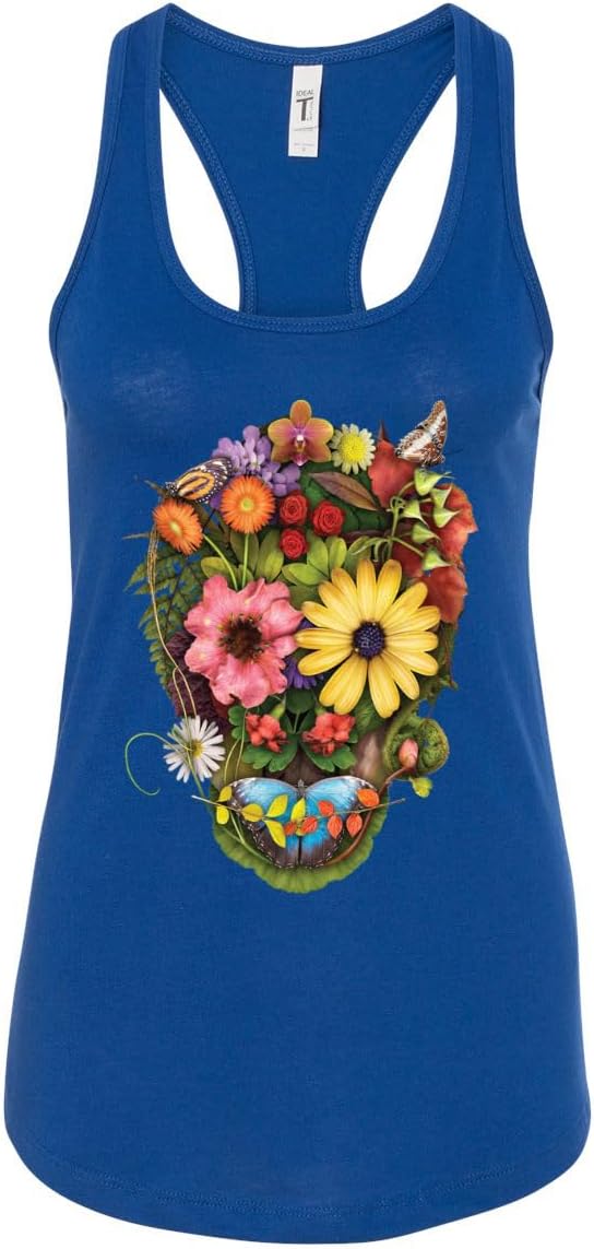 Skull Sunflower Tank Tops Women's Fashion Novelty Tanktop