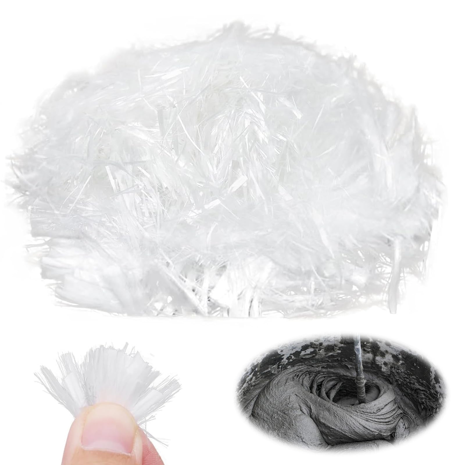 900 g de fibra de polipropileno, 12 mm para hormigón, fibras de polímero, resistencia de refuerzo de fibras de polímero, evita la formación de grietas, reduce la contracción, homogénea, para hormigón