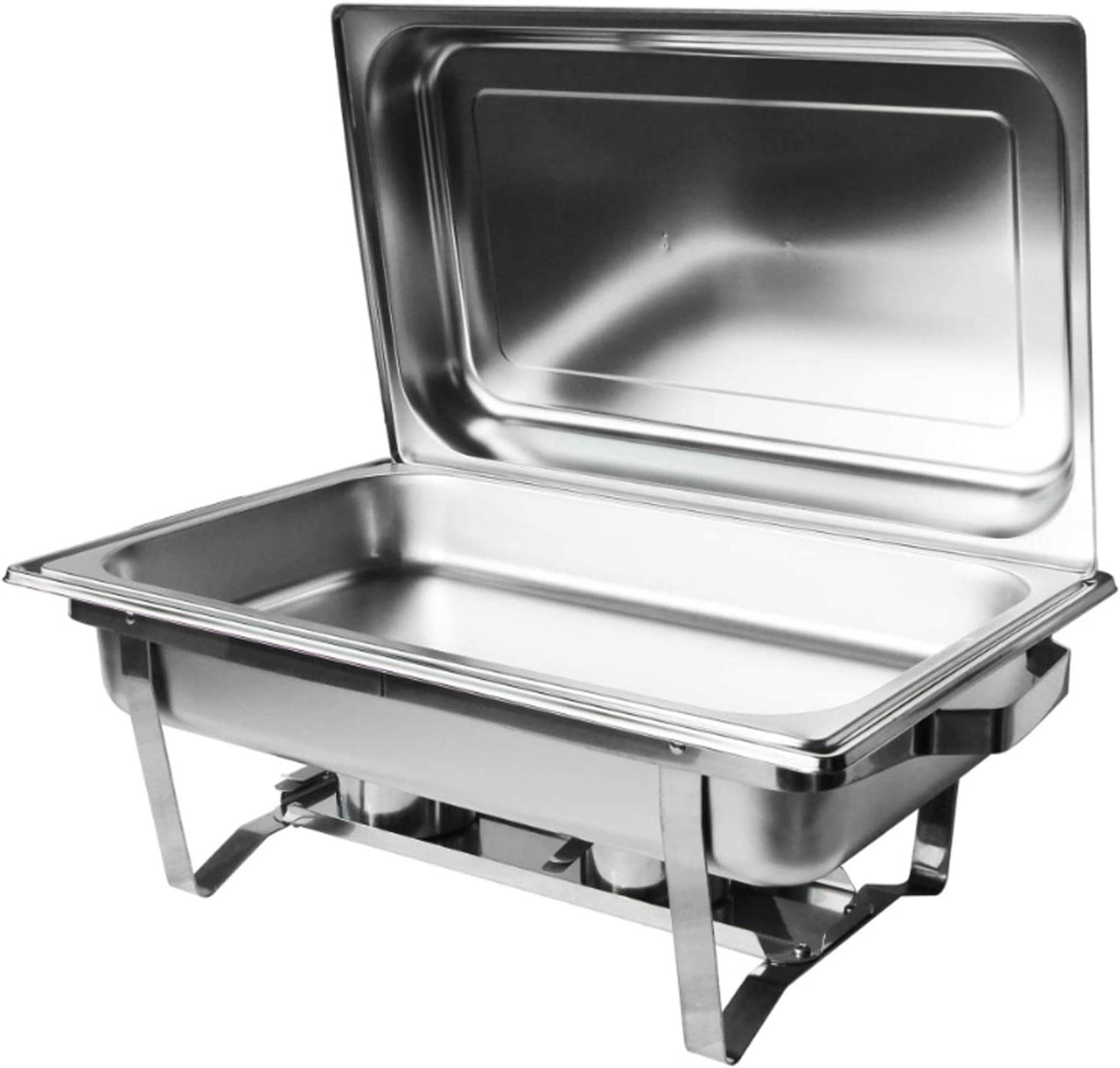 Chafing Dish, Scaldavivande in Acciaio Inox, Piatto da Buffet, Padella per Catering, Scaldavivande in Acciaio Inox, per Catering, Buffet, Vassoio Scaldavivande, Sala da P,