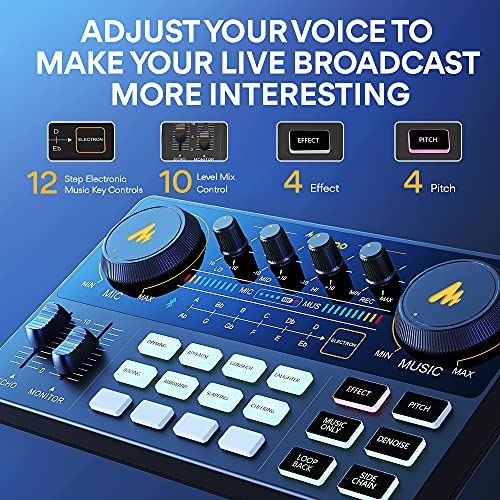 MAONO-Podcast-Equipment-Bundle-Audio-mixer-All-in-One-Podcast-Production-Studio-with-35mm-Microphone-for-Live-Streaming-Podcast-Recording-PC-Smartphone-DJ-MaonoCaster-Lite-AU-AM200-S6-Black
