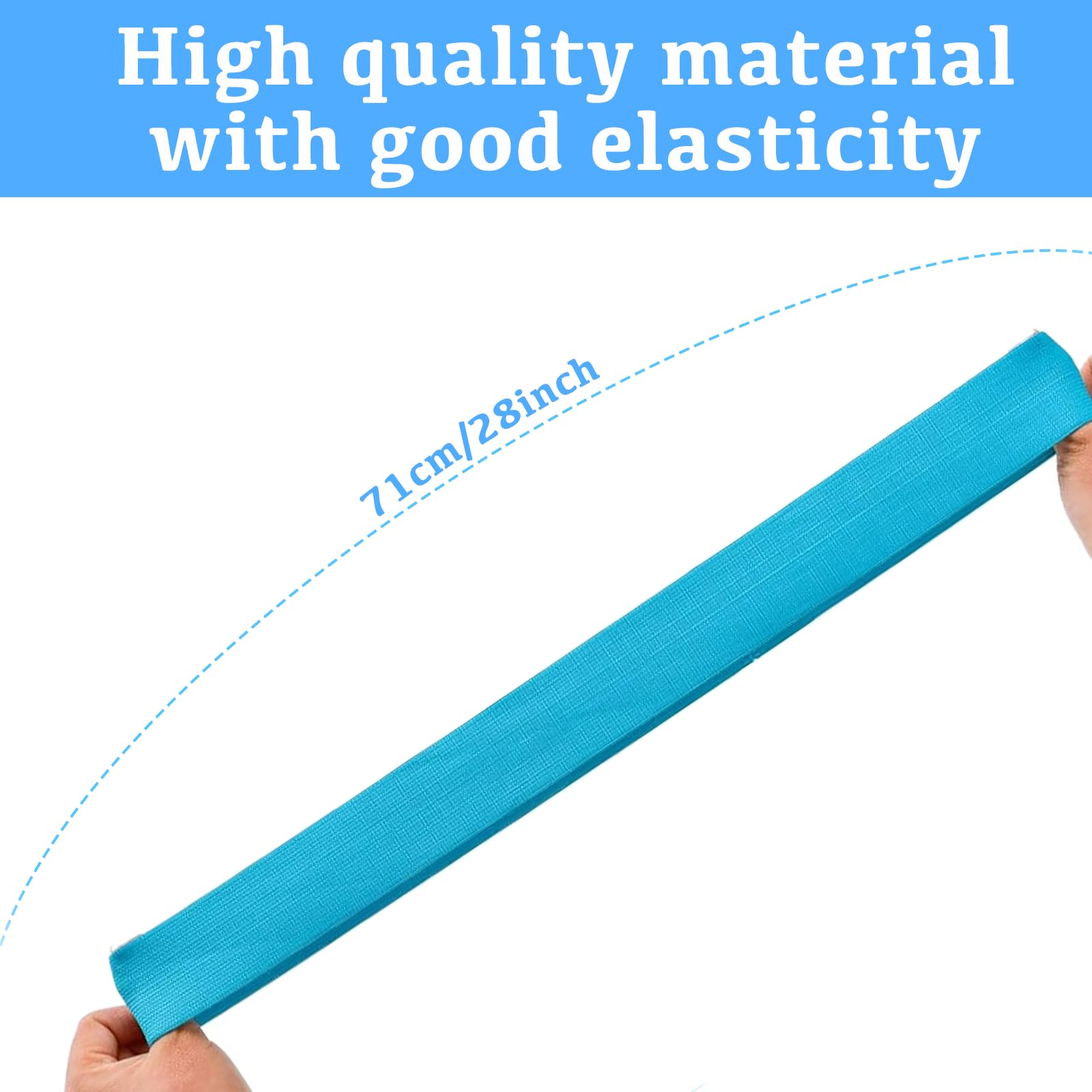 LFCFBH 4 Pack Widen Beach Towel Bands for Sun Loungers Elastic, Windproof (2 Pack Blue+2 Pack Lightblue), 40 x 4cm - Image 4
