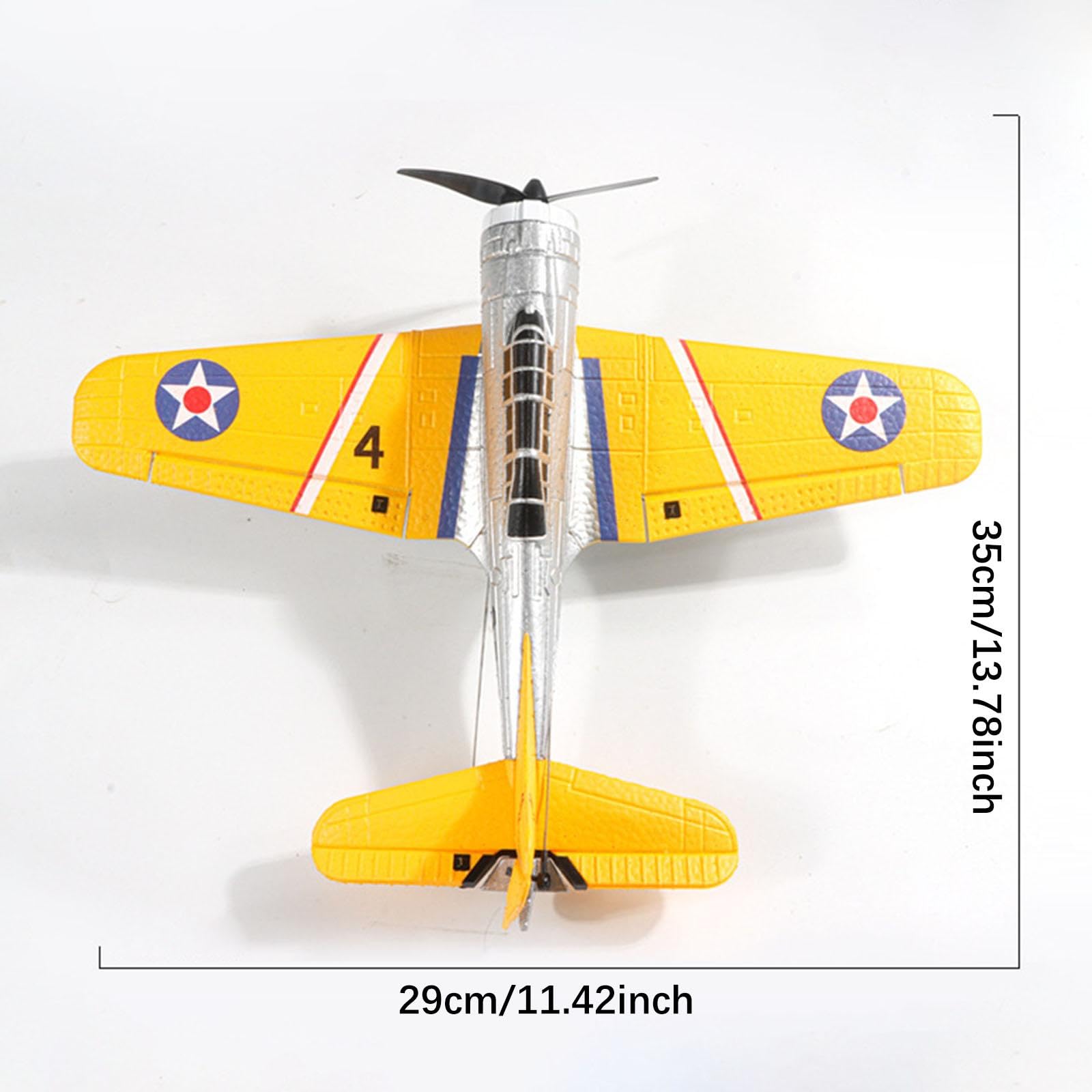 RC Avión Teledirigido de Espuma EVA con Cuatro Canales Motor Brushless Avanzado Giroscopio de Seis Ejes Estabilizador Funciones Acrobáticas y Fácil