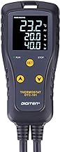 DIGITEN DTC101 Digital Thermostat Outlet Thermometer LCD Simple-Stage Plug-in Temperature Controller Heating or Cooling 110V 10A for Greenhouse Mushroom Terrarium Reptile Fermentation Homebrew