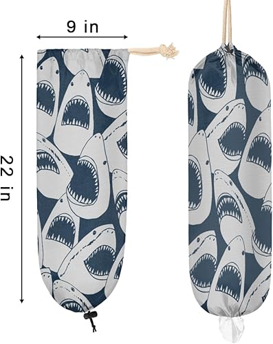 Miniatura 2 de Soporte de bolsa de plástico con boca de tiburón, lavable, grande, soporte para bolsa de comestibles, organizador de bolsas de plástico, organizador