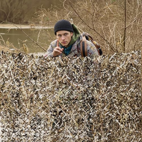 BASSDASH Camo Netting Camouflage Mesh Water Resistant for Hunting Blind Party