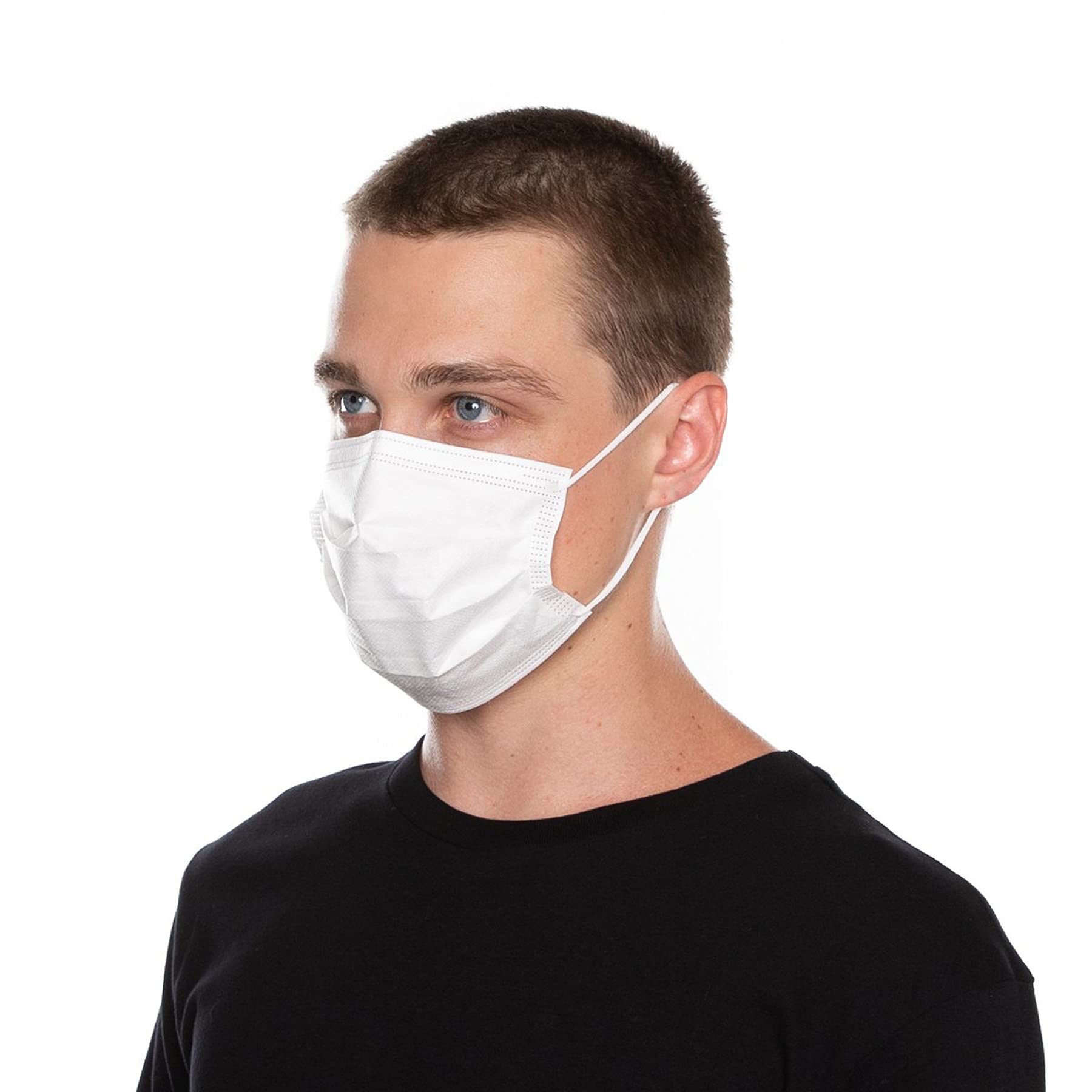 5 Pack Uomo Face Mask Bianco One Size